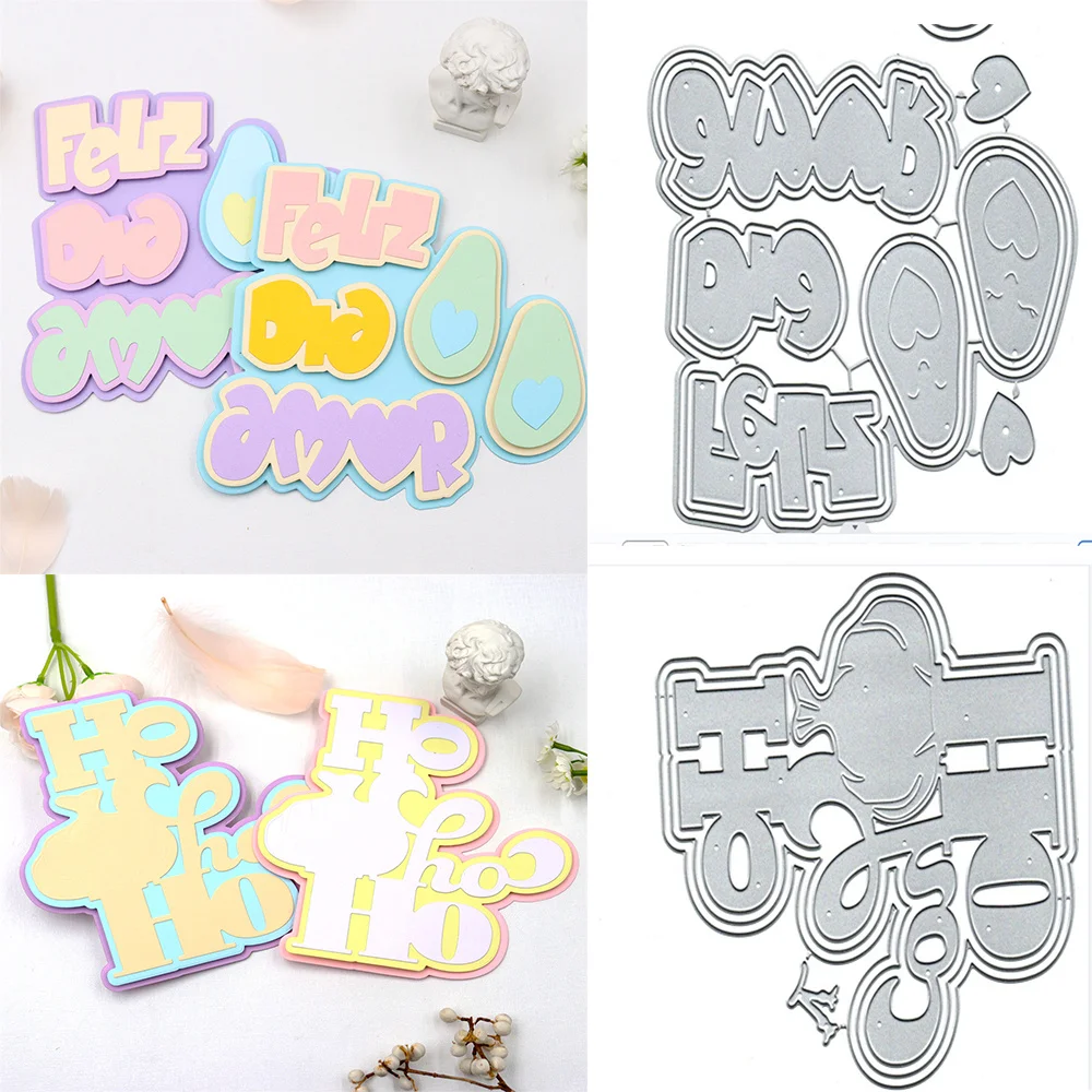 

Metal Cutting Dies Spanish Letter Scrapbooking DIY Album Paper Cards Crafts Embossing Mold Die Cuts Craft Stamps And Dies