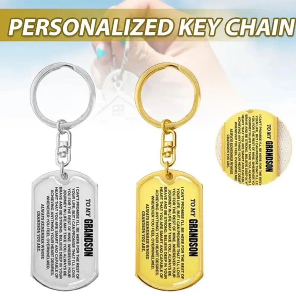 For Son Grandson Daughter Granddaughter Keychain Gifts From Grandma Grandpa To My Badass Son Keyring