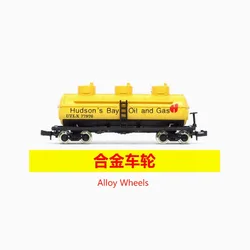 Diecast N Scale 1/160 Oil Transport Tank Truck Alloy Wheels Train Model Classic Collection Display Toy Gift Souvenir