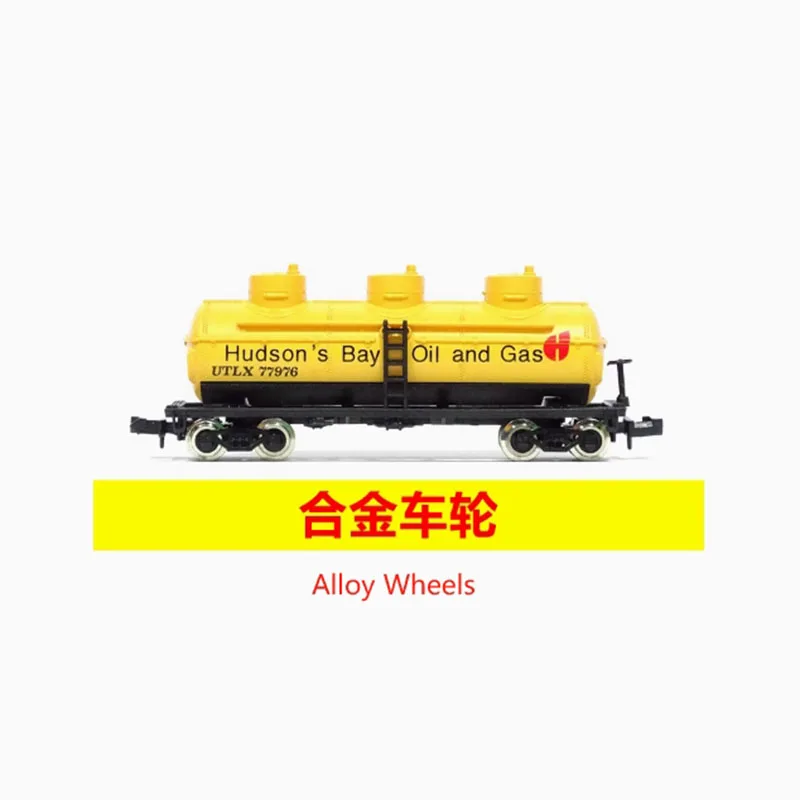 Diecast N Scale 1/160 Oil Transport Tank Truck Alloy Wheels Train Model Classic Collection Display Toy Gift Souvenir