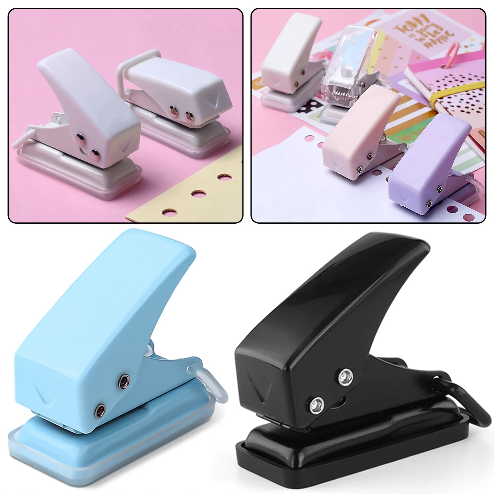 

Mini Portable Handheld Puncher DIY Single Hole Paper Hole Punch Tool For Kids Multipurpose Efficient Papers Hole Punch Tool