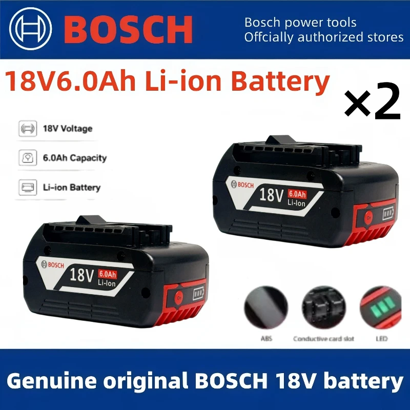 Genuine Factory Original Bosch GBA18V60 18V 6.0Ah Cordless Tool Replacement Battery