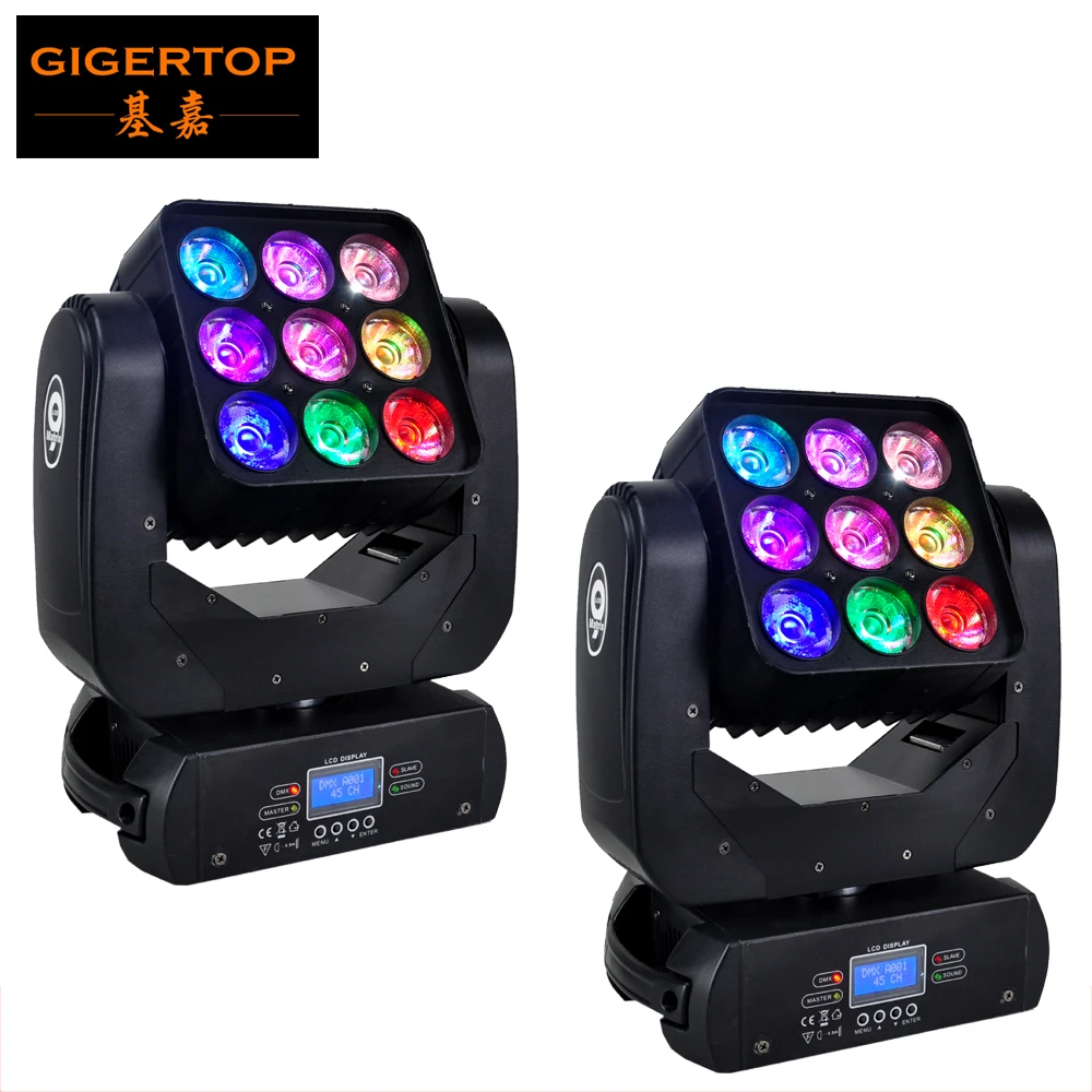 New matrix 9 x 10W RGBW 4 in 1 LED moving head beam light, 9 heads led moving head matrix light for sale AC110V-240V DMX 512