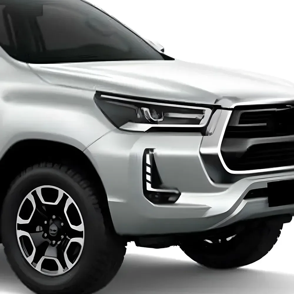 

Обновление для Toyota Hilux Revo 2024-2025, передний бампер, светодиодные динамические дневные ходовые огни, автомобильные фонари, аксессуары для сборки инструментов