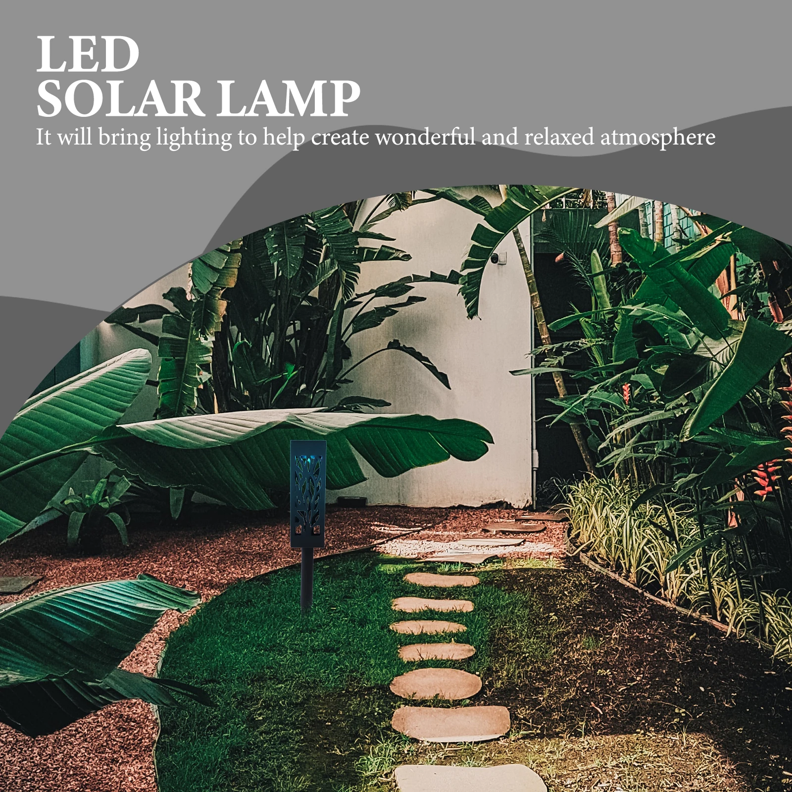 

2 Pcs Garden Solar Lawn Light Lamp Adornment Decorative Lights LED Ground Inserted