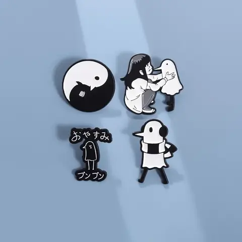 Goodnight Pung Pung smalto spille cura giapponese Anime spille distintivi risvolto decorazione del fumetto gioielli regalo per i fan amici