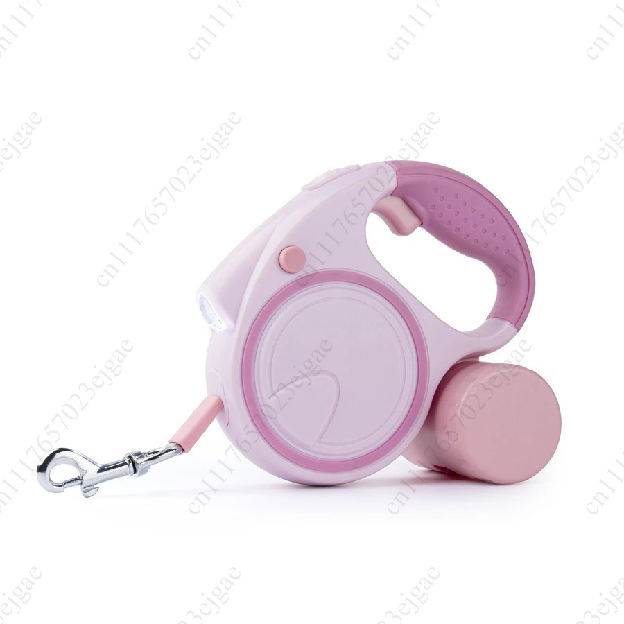 Retractable Dog Fancy Leash with Flashlight and Dispenser,  Dog  Leash is Perfect for Safe and Comfortable Walking with Your Pet