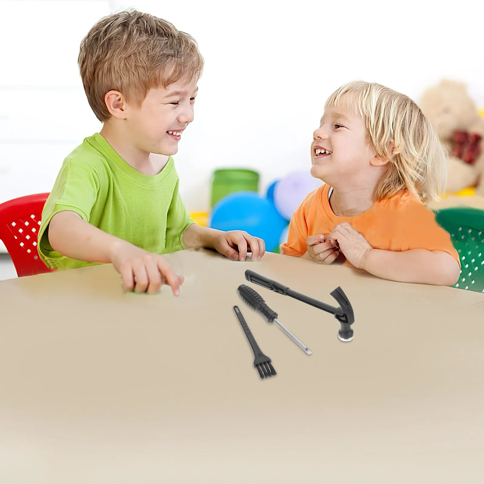 

3Sets Kids Educational Digging Kit Stainless Steel Plastic Tools Digging Hammer Chisel Brush for Archaeological Pretend Play