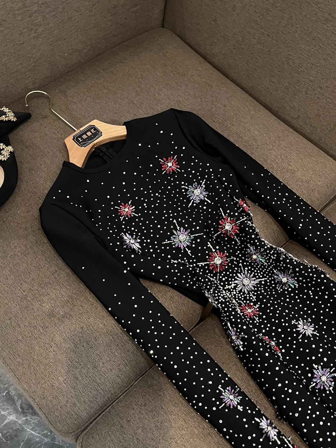 エレ ロング スヴェ ダイヤモンド埋め込み ドクター ヘビーワーク ラップ パー イブニングガウン Hバージョン ミッドウエスト ヨーロピアン スレ X57