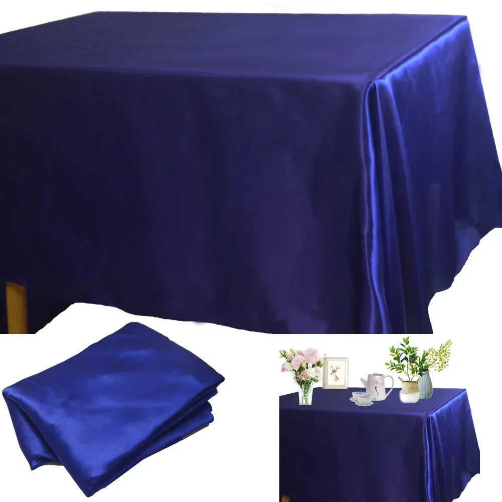 Nappe Rectangulaire en Satin pour Décoration de Table à Manger, Couverture pour Mariage, Noël, ixPréChristophe, Anniversaire, Banquet