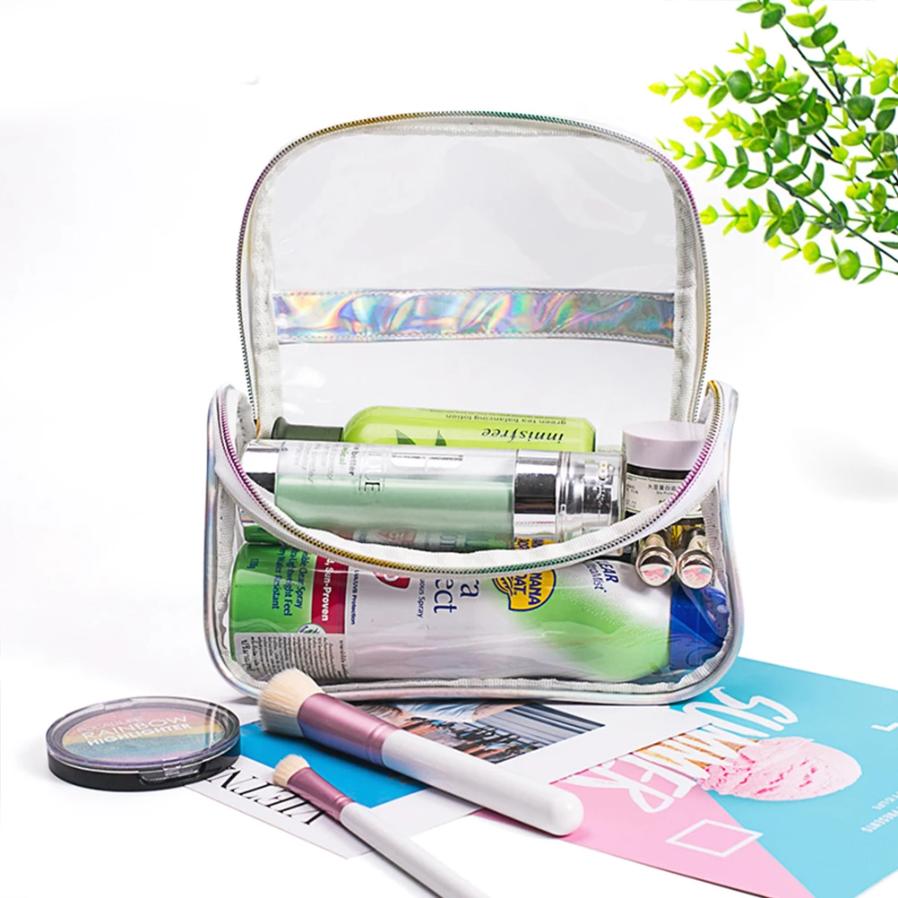 

Marbling Bag Clear Toiletry Travel Pouch Portable Makeup PU Dacron Ultra Light Large Capacity Storage Toothbrush