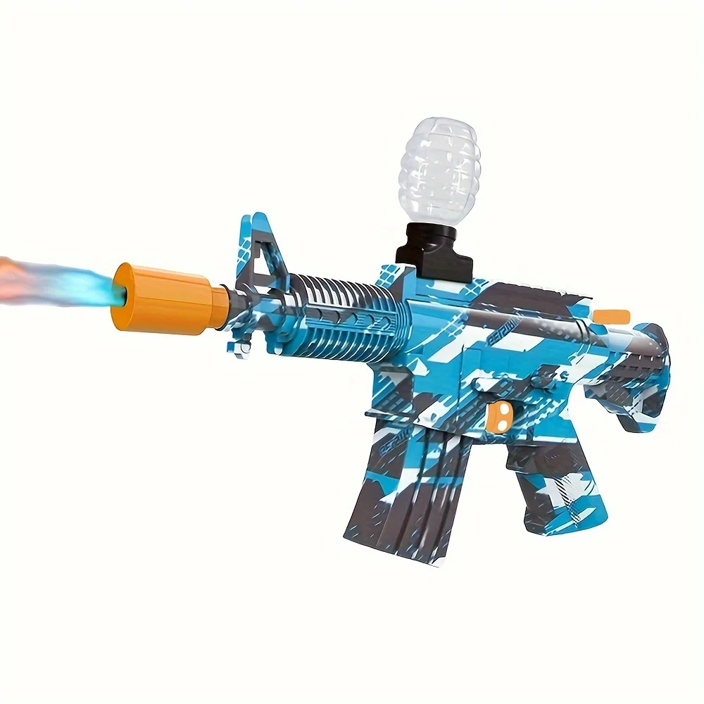 Manual and automatic two-in-one shooting game cool fire-breathing gel ball toy gun, stable electric burst device, strong output