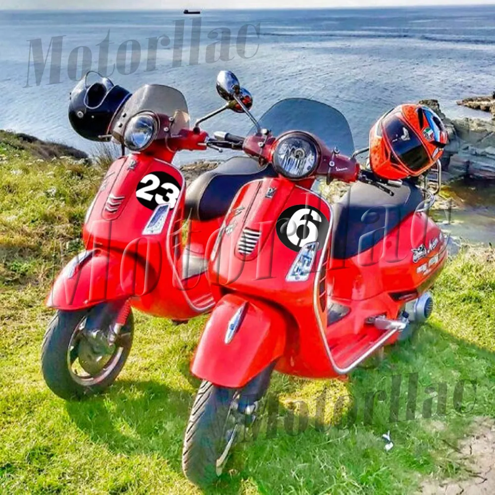 For Vespa Sei 6 Giorni GT GTS GTL GTV 125 300 3M Motorcycle Fairing Sticker Emblem Decal Accessories Waterproof