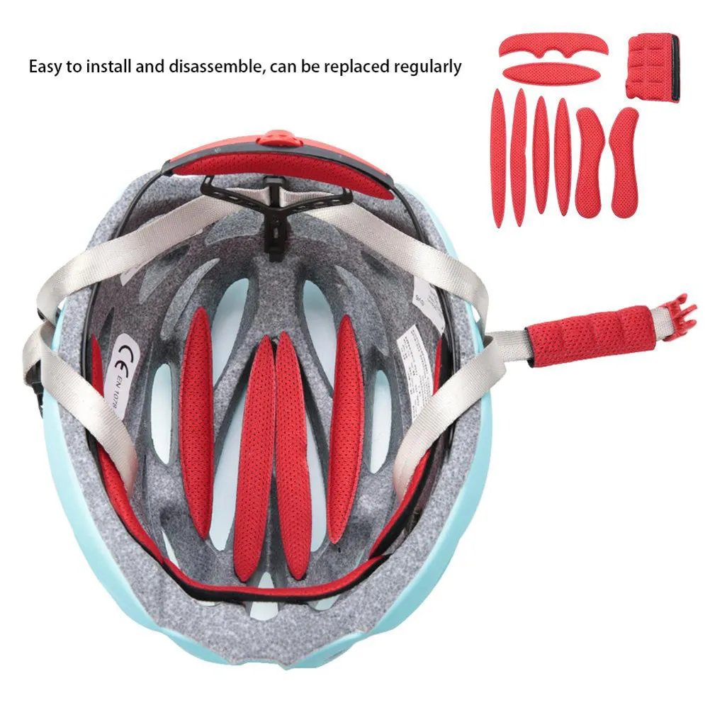 1Set High-Density Buffering Mat Anti-Impact Sponge Pad Ventilated Cooling Liner for Safety Helmets Outdoor Riding Cycling