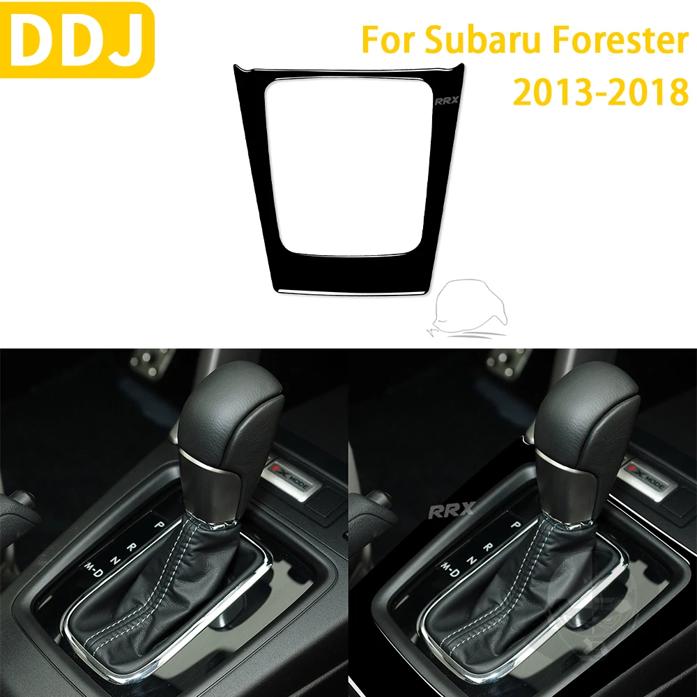 

For Subaru Forester 2013 2014 2015 2016 2017 2018 Car Accessories Plastic Piano Black Interior Gear Frame Trim Sticker Styling