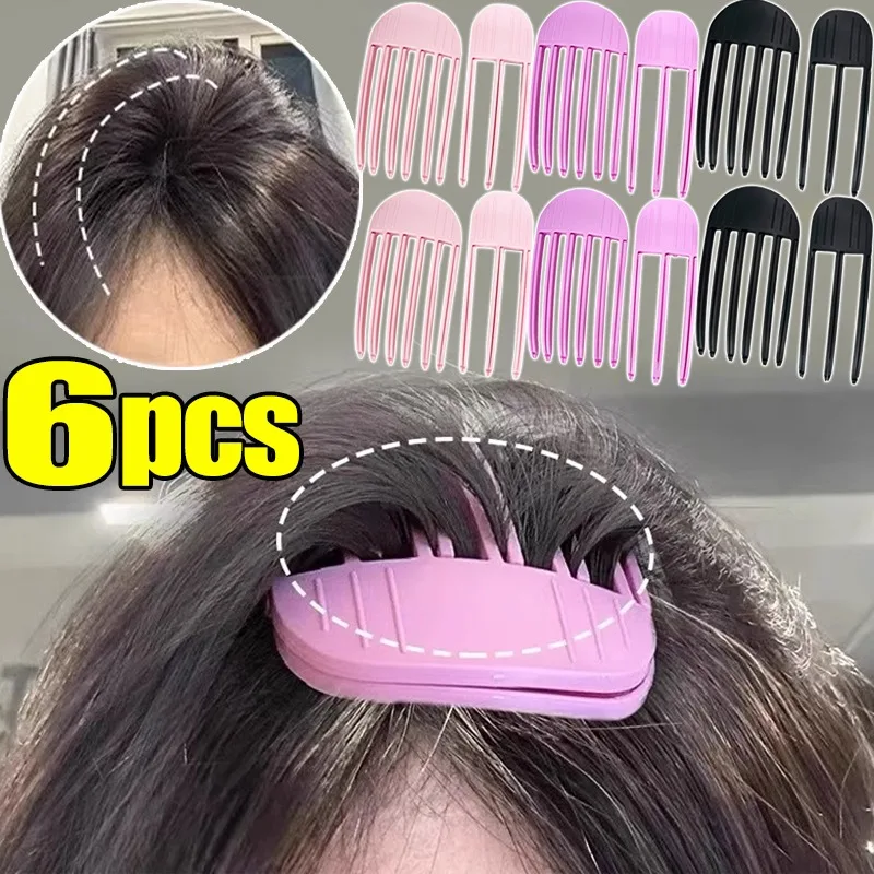 1/6pcs Fluffy Hair Roots Clips Comb Wind Sculpting Combs Natural Volume Curl 3 Teeth 6 Teeth High Skull Top Artifacts Wind Comb