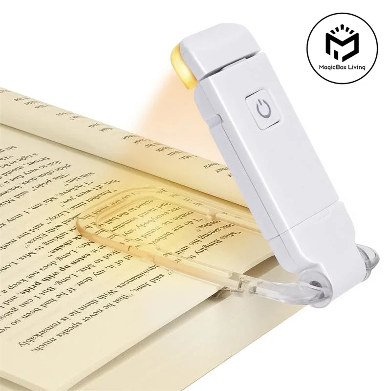 

LED USB Rechargeable Book Reading Light Brightness Adjustable Eye Protection Clip Book Light Portable Bookmark Read Light