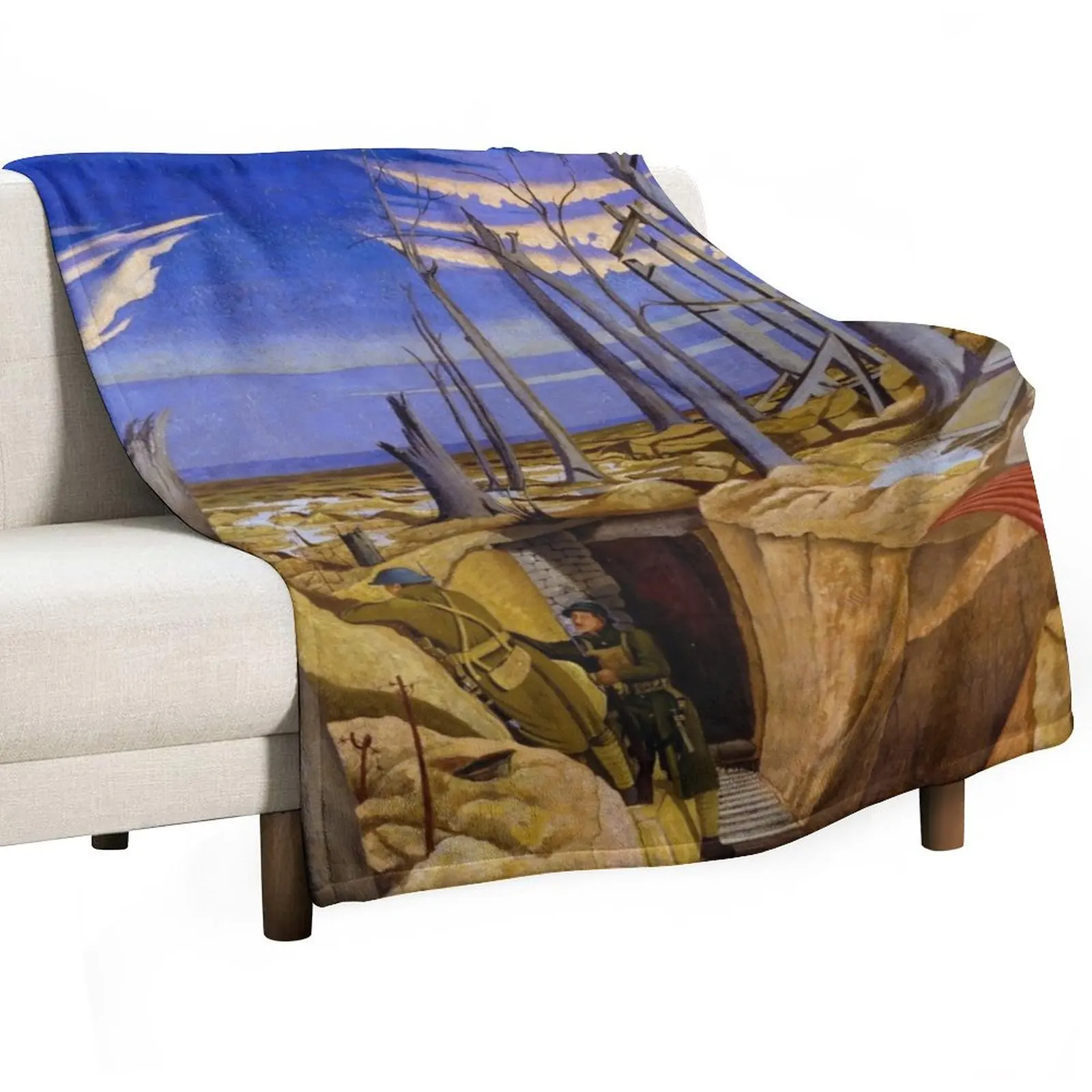 

Oppy Wood by John Nash (1917) Throw Blanket Retros Beautifuls Plaid Bed Fashionable Blankets