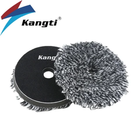Шерстяной полировальный диск Kangti 3/5/6 дюймов, Lambs высокой плотности, шерстяная полировальная накладка, полировщик для автомобиля, полировка воском