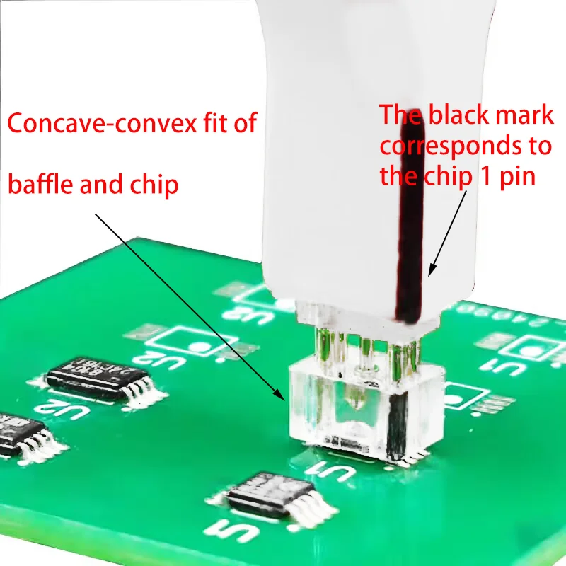1PCS Mini Octagonal SMT Test Probe | 0.65mm Pin Pitch 2.8×2.9mm Package | Handheld Download Cable for Mini MSOP8 Chips