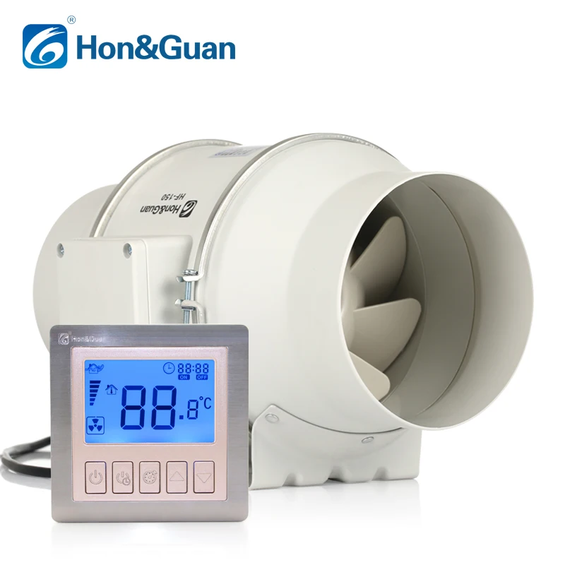 

Price Big Air Flow 4 Inch 220~240V Custom Made Duct Fan Booster Ventilation Fans With Control Panel Exhaust Fan