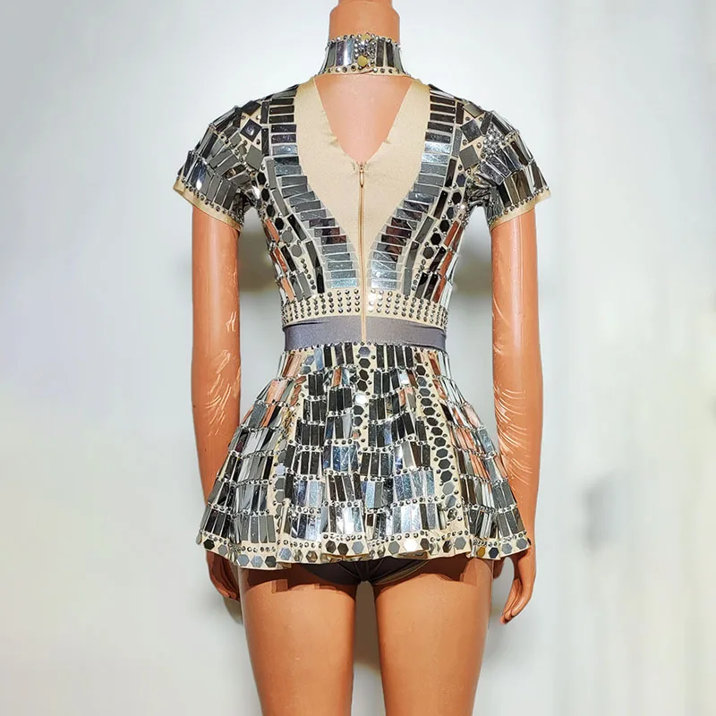 Douyin Live บุคลิกภาพเลื่อมไนท์คลับบาร์เพชร SLIM FIT ชุดนักร้องชุดวันเกิดชุด Vestidos De Fiesta De Lujo