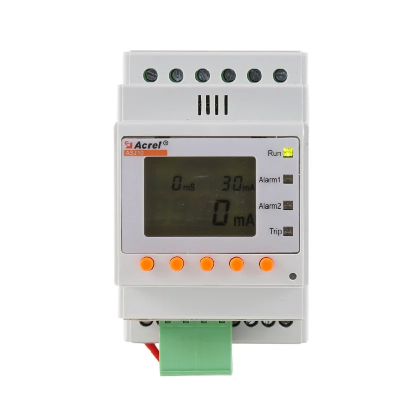 LCD display DC85-270V Pulsating DC leakage current relay for Petrochemical natural gas motor protection