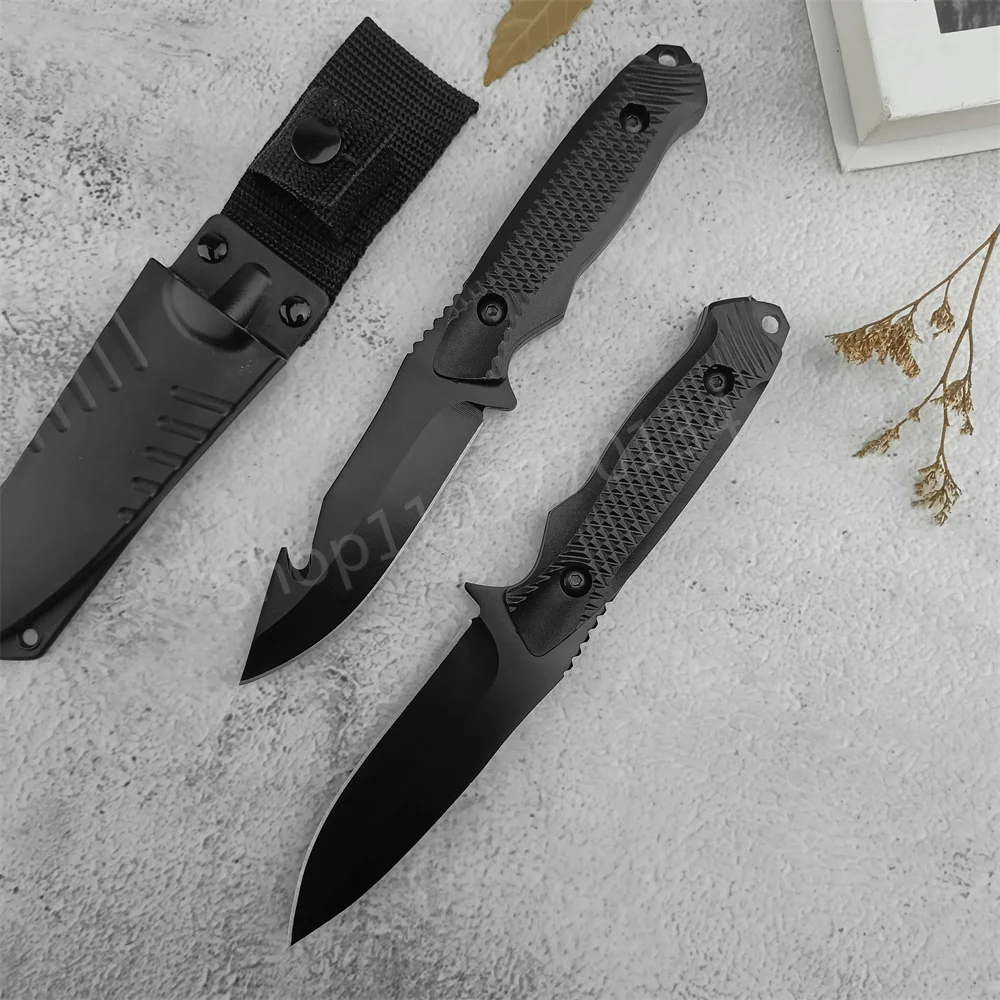 Military Tactical Knife Fixed Blade Knife 5CR13MOV Blade ABS Handle Outdoor EDC Camping Hiking Hunting Survival Tools