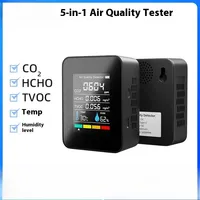 5-In-1 Portable Infrared Carbon Dioxide Detector CO2 Detector Temperature and Humidity Air Quality Monitor
