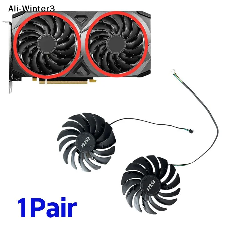 

【WR】Вентилятор для видеокарт MSI GeForce RTX 3070 3060 3060Ti VENTUS 2X OC 95MM PLD10010S12HH RTX3060 RTX3070 RTX3060Ti, вентилятор охлаждения графического процессора