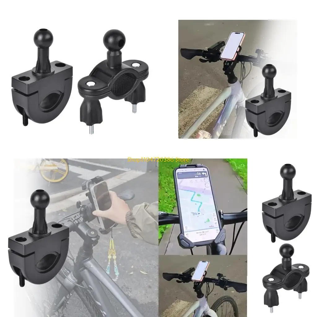 

K0EA Adjustable Bike Phone Mount with 17mm Ball Head Secure Clamp Attachment Fast Release Plastic Base Simple Installs