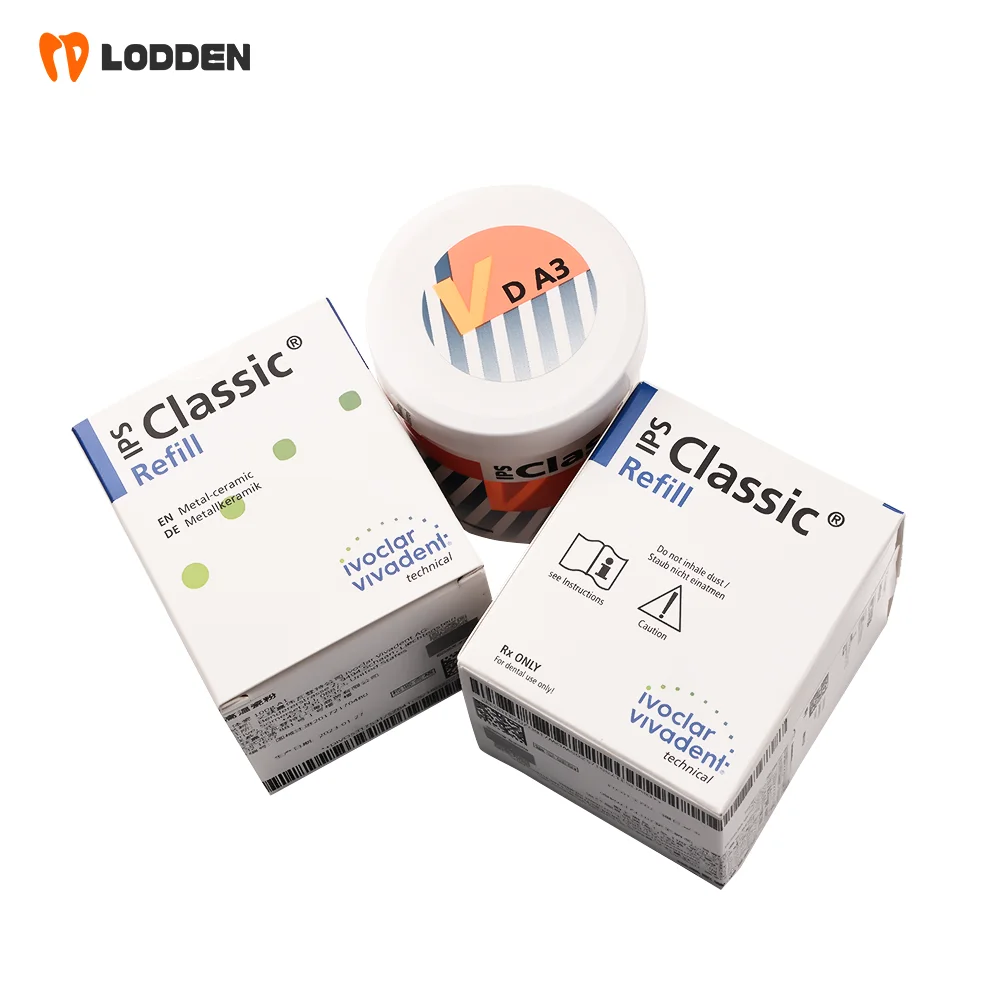 الأسنان Ivoclar الكلاسيكية Dentin vivadent IPS Classic V 100 جرام مادة السيراميك المعدنية مسحوق البورسلين مواد مختبر الأسنان