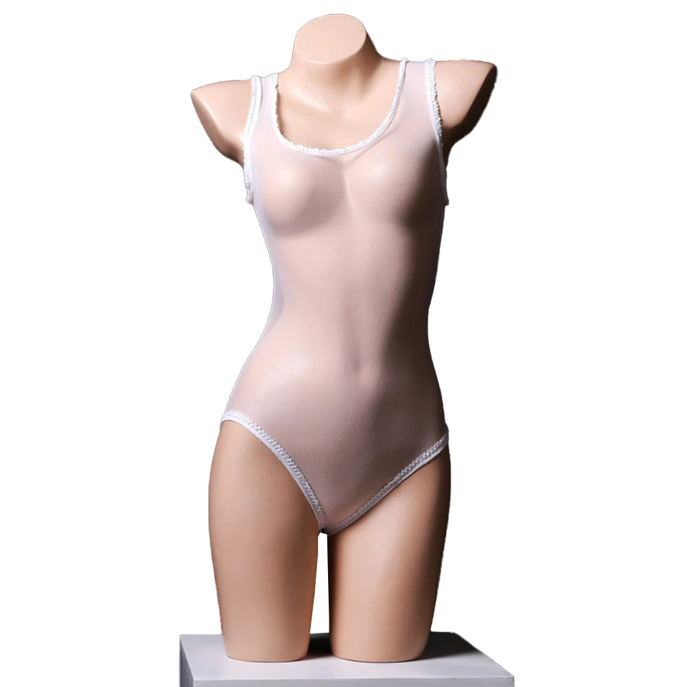 

Womens Bodysuit See-Through Stockings Stretch Romper High Cut Mesh Sheer Nightwear Erotic Leotard Wrestling Singlets