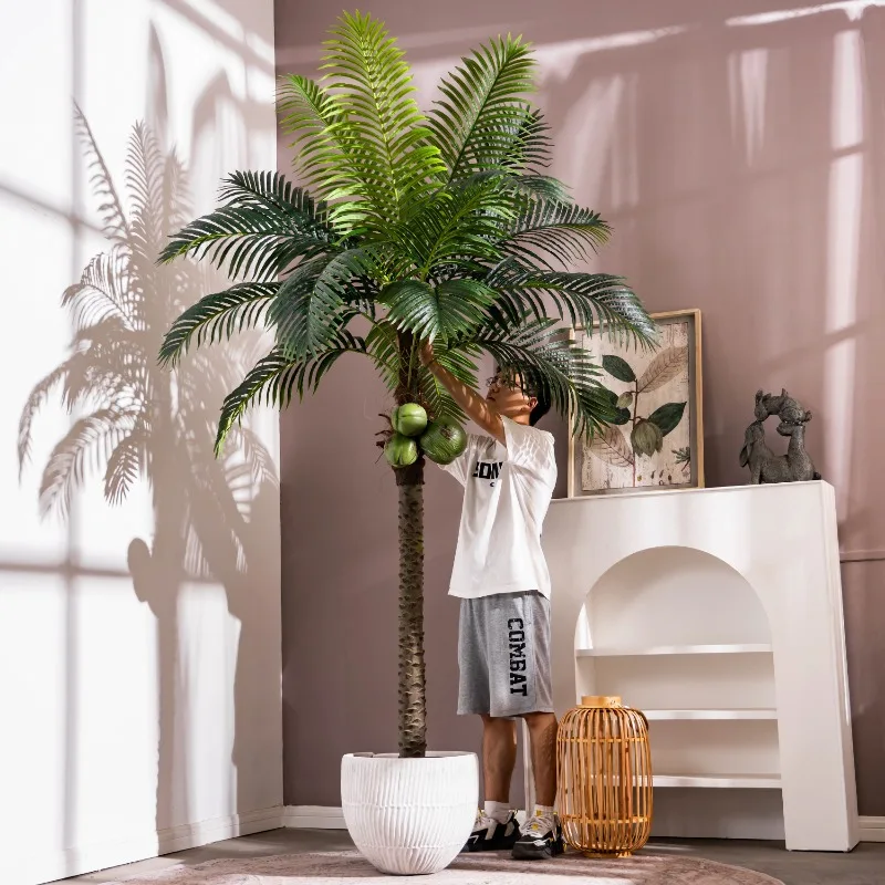 Large-scale simulated sunflower tropical plant coconut tree indoor bionic green plant atmosphere fake