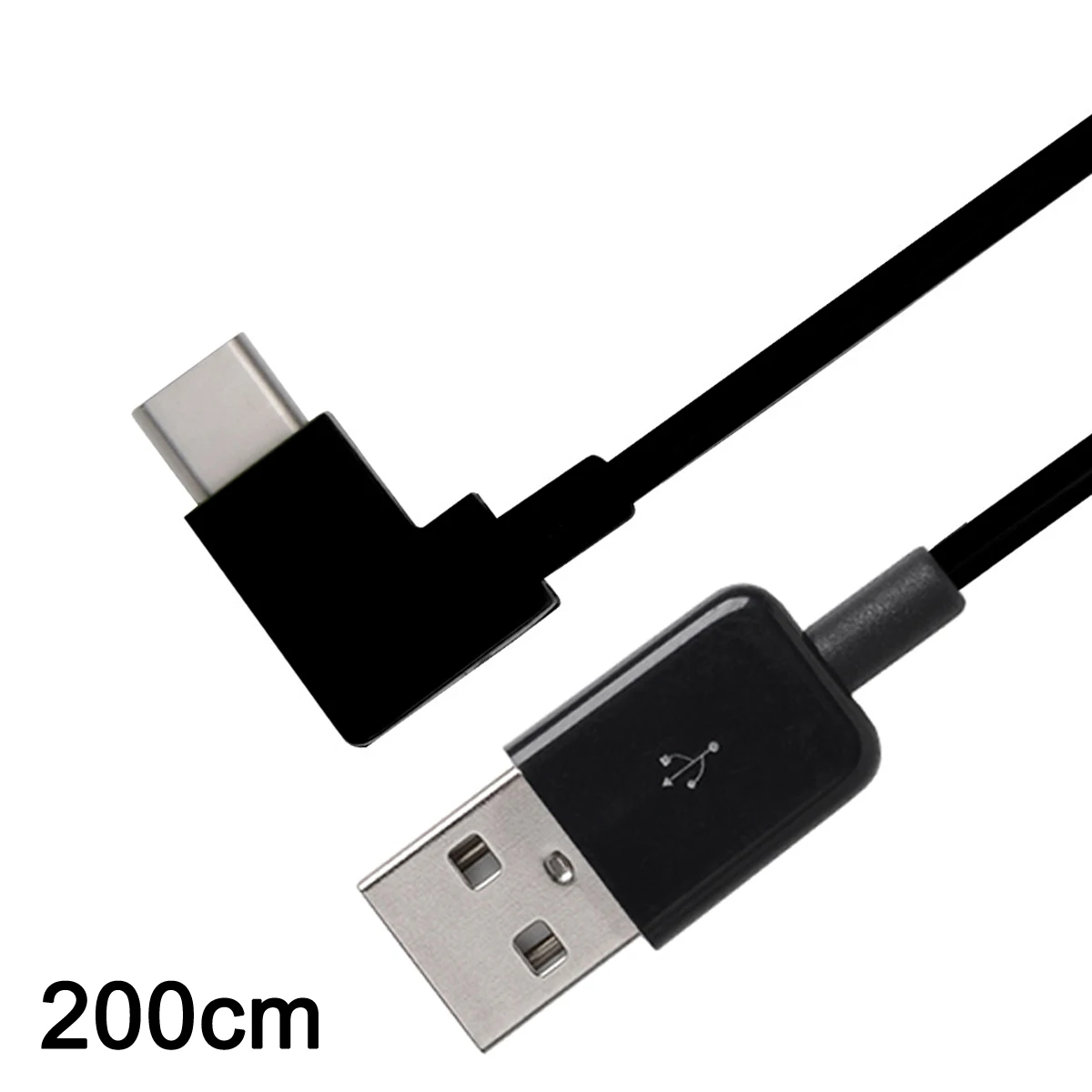 Cablecc NGFF มุมขวา USB 3.1 ประเภท C USB-C ถึง USB 2.0 สาย 90 องศาสําหรับแท็บเล็ตและโทรศัพท์มือถือ 200 ซม.