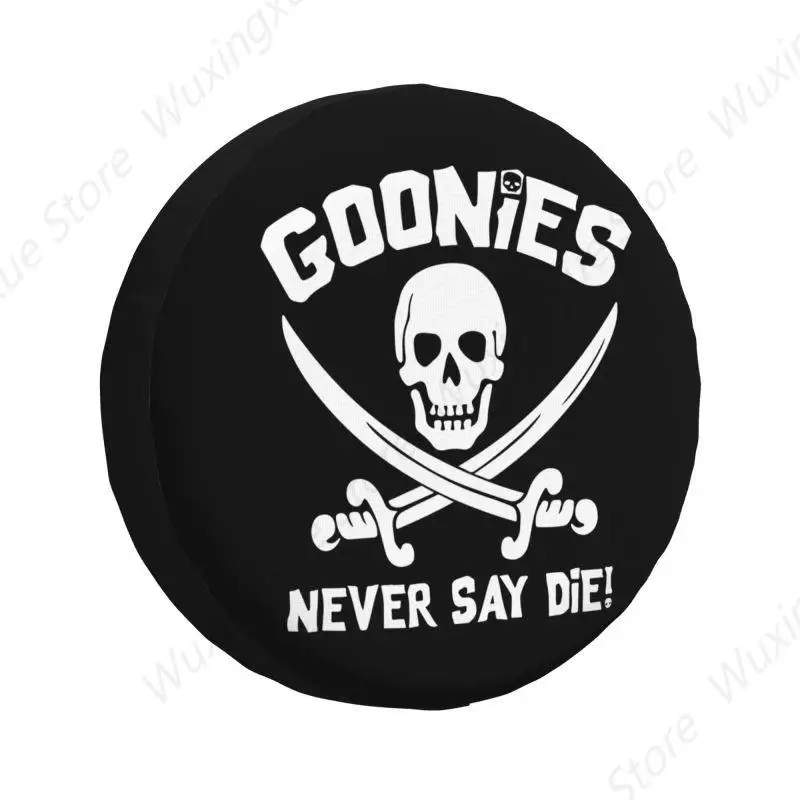 Custom Goonies Tire Cover 4WD 4x4 Trailer Gothic Skull Spare Wheel Protector for Jeep Grand Cherokee 14