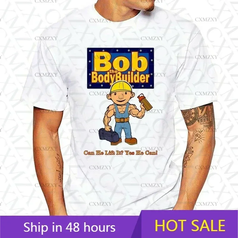 summer Bob the Body Builder Parody T-Shirt Funny Gym Tshirt Broscience, Graphic Gym Hip-hop Tops Tee Shirt