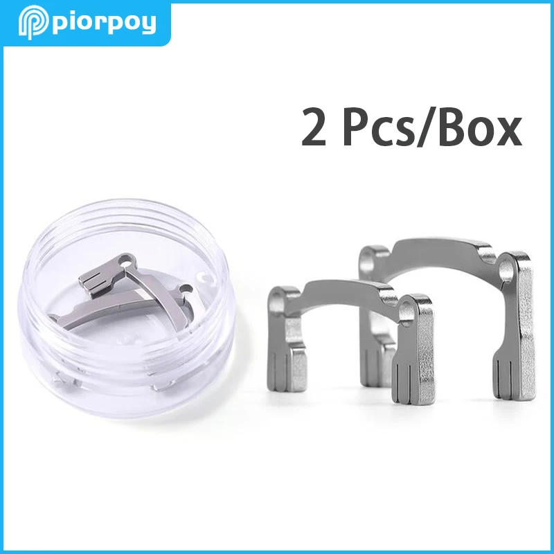PIORPOY 2 Pcs/Box Dental Polishing Strip Holder Metal Autoclavable Strips For Low/High Crown Dentistry Teeth Whitening Grinding