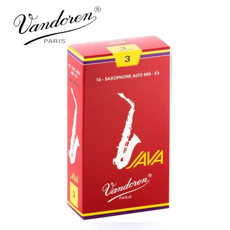 Original France Vandoren JAVA Alto Sax Red Reeds / Eb Alto Saxophone Reeds 2.5# 3.0# 3.5# Box of 10 [With Gift]