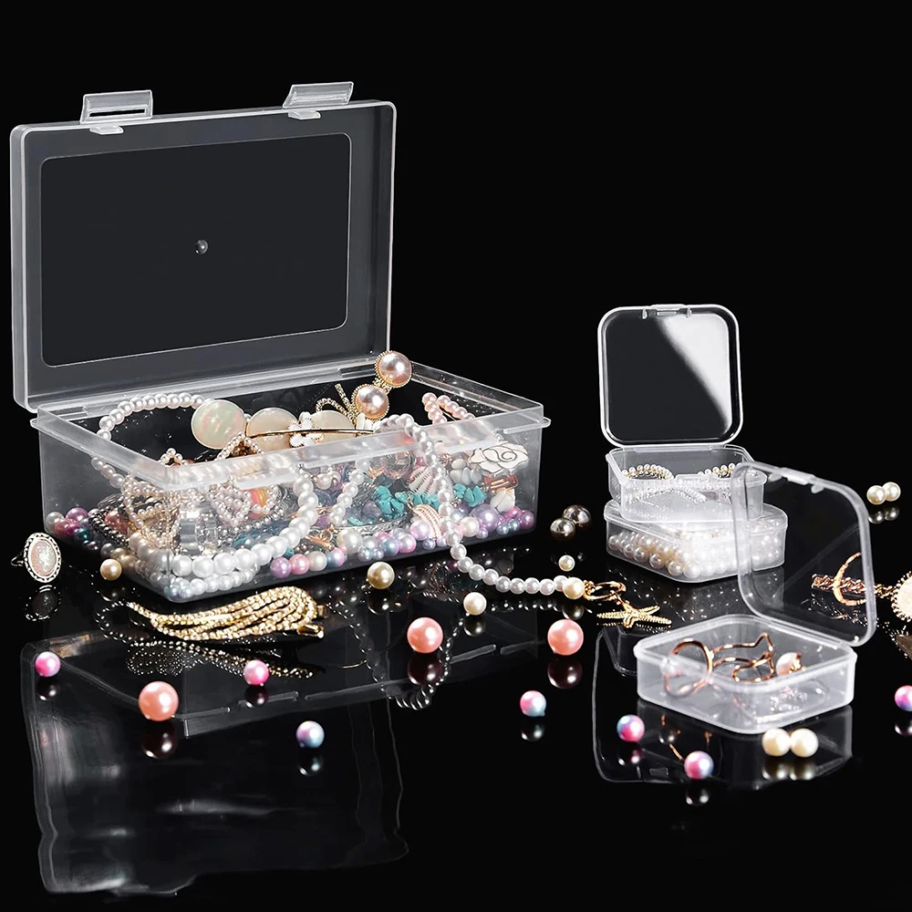 1 Piece Handmade Material Storage Box, 12/14/15 Clear Plastic Storage Box For Beading, Art, DIY , Crafts, Jewelry Supplies