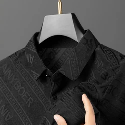 Luxury brand short sleeve men's polo shirt summer design fashion jacquard embroidery top breathable casual business T-shirt