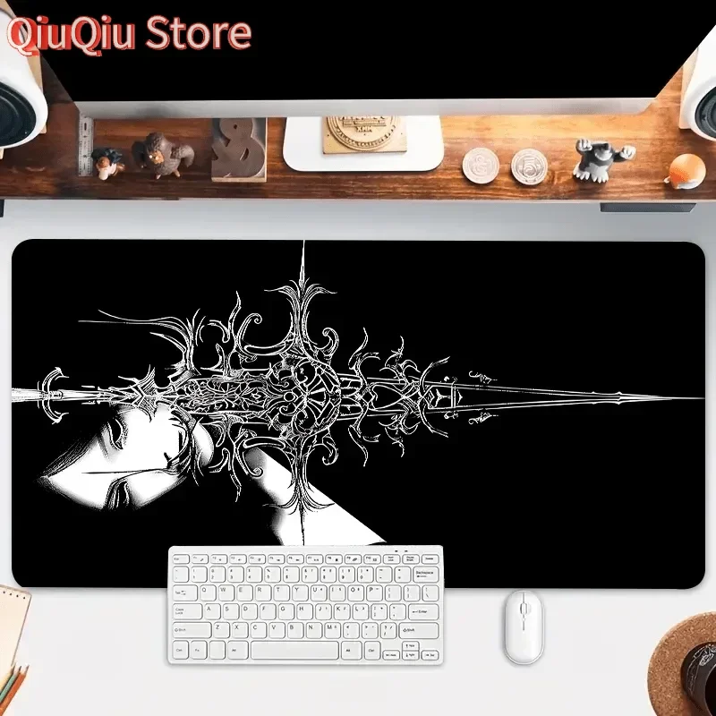 

Cool Sword-wielding Girl Design Large Size Anti-slip Rubber Mouse pad XXL Computer Gaming accessories Keyboard Desktop Decor Mat
