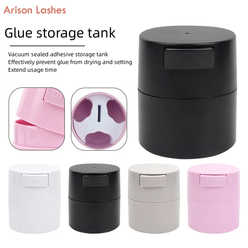 ARISON Glue Storage Tank Pink White Black Grey Negative Pressure Design Built-In Sponges High Quality Professional Tools