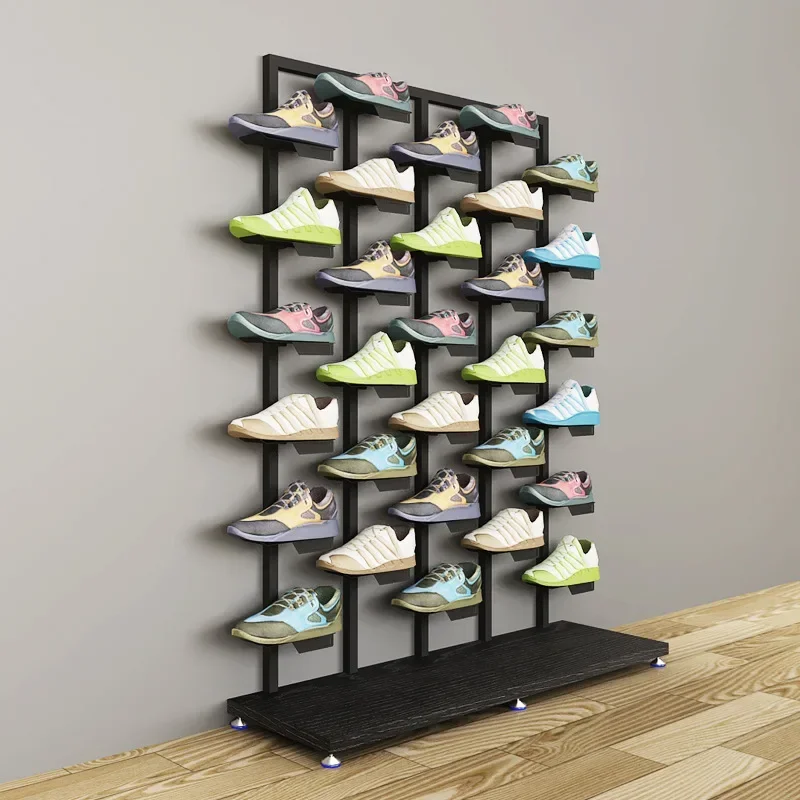 Five-pole medium size rack, shoe rack, clothing store display rack.