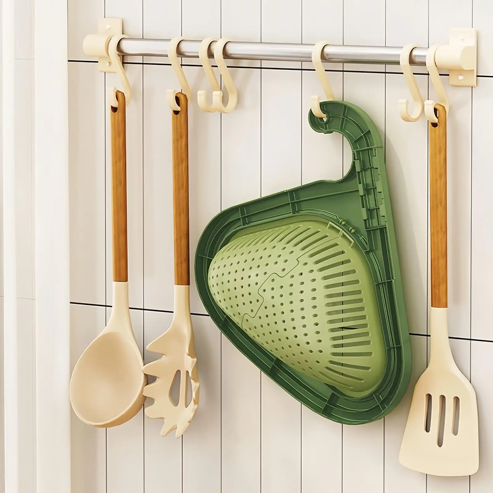 

Corner Sink Strainer Press Pouring No-Drill Food Catcher Kitchen Faucet Strainer Basket For Vegetables Fruits Bar Home Food Prep