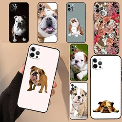 English Bulldog Phone Case For iPhone 15 11 12 13 14 16 Pro Max XS X XR Plus 12 13 Mini Cover