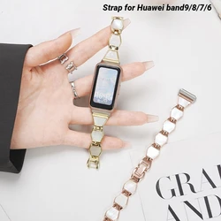 Metal Strap For Huawei band 9 Correa Bracelet stainless steel Watchband For Huawei band9/8/7 Woman Strap Replacement Sport Wrist