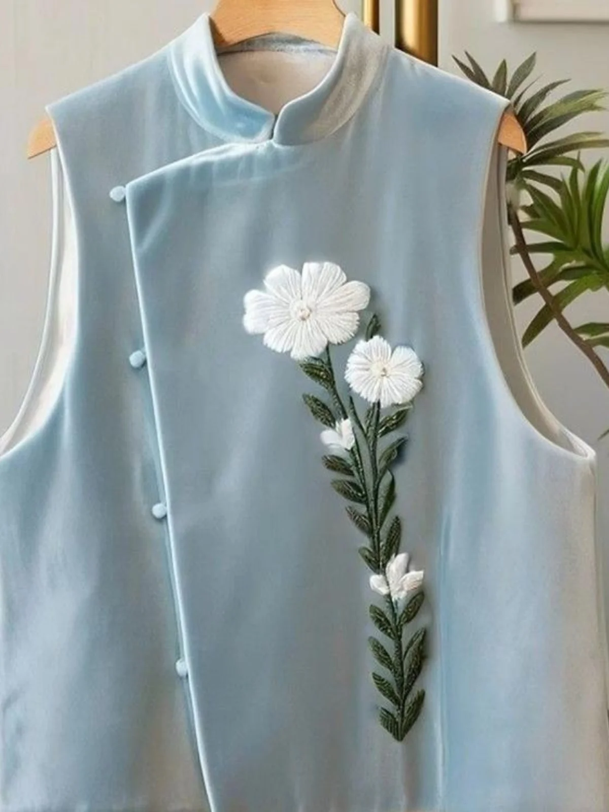 New Chinese Sle Embroidered Velvet Jaet Women's Beautiful Top Heavy Design Small ence Commute Art Loose Fit ort