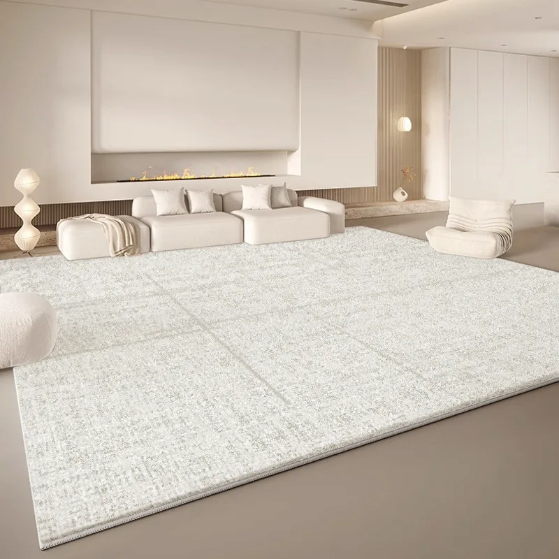 Carpet Living Room Cream Style Cashmere Soft Plush Bedroom Rug Minimalism Solid Color Area Rug for Study Room Thick Large Mat