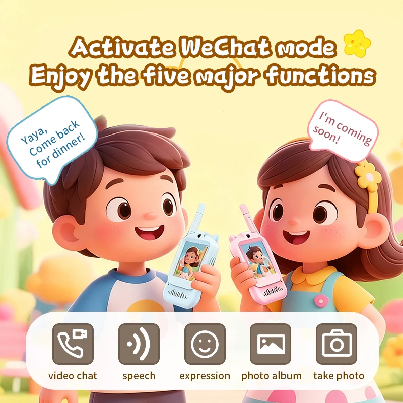 JK200 – walkie-talkie jouet pour enfants, appel en un clic sans réseau, vidéo HD, Chat, prise de Photo, changement vocal, cadeau pour enfants, garçons et filles